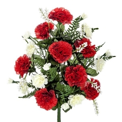 Todos los santos ramo artificial flores claveles rojos 48 en la llimona home