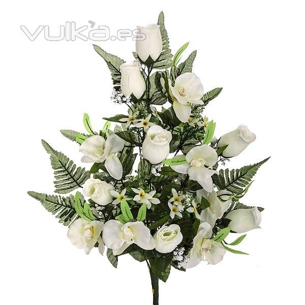 Todos los Santos, Ramo artificial flores orquideas y rosas blancas en La Llimona home