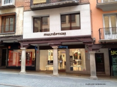 MultiOpticas TENA Teruel, fachada plaza carlos castell