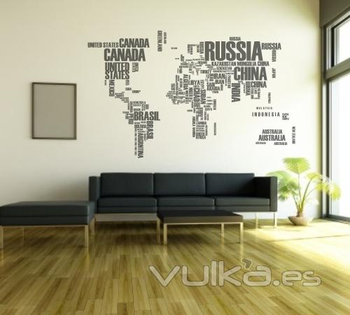 Vinilo decorativo world