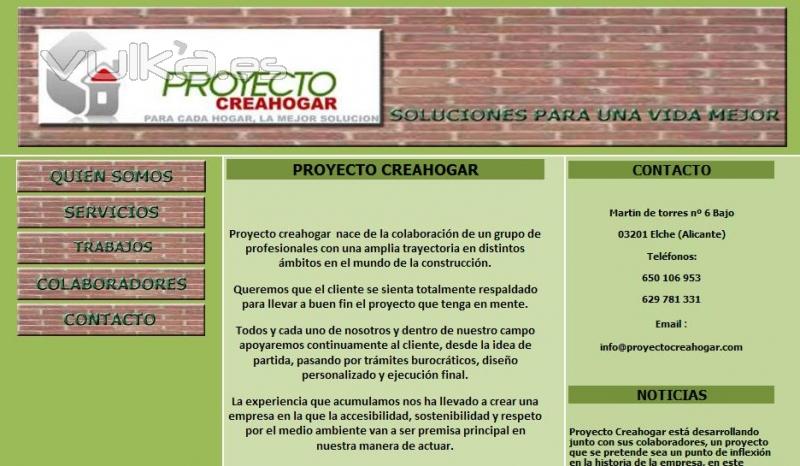 Reformas y Construcciones Proyecto Crea Hogar