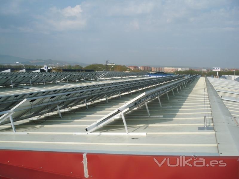 Instalacion energa solar sobre pabellon