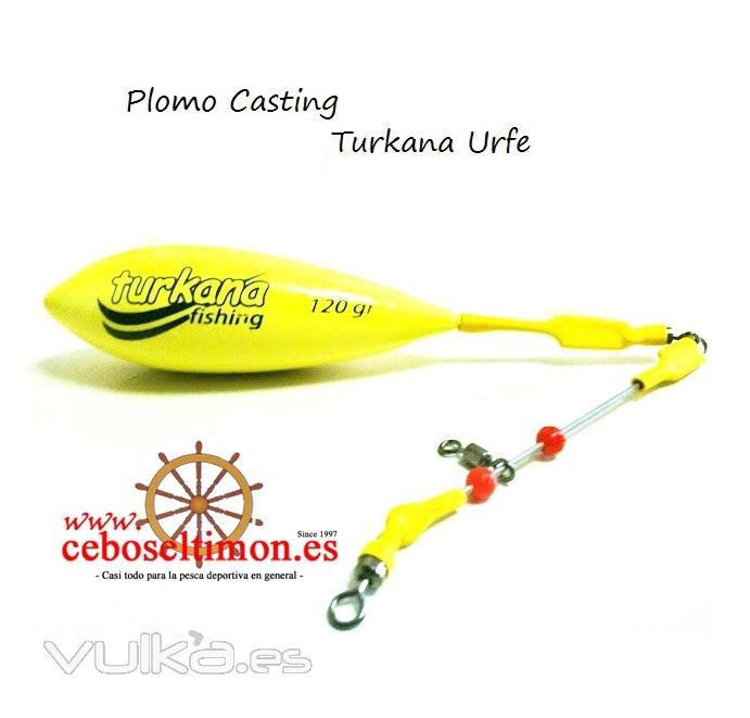 www.ceboseltimon.es -Plomo Turkana Fishing - Especial Casting  Rojo-Blanco-Amarillo u Negr