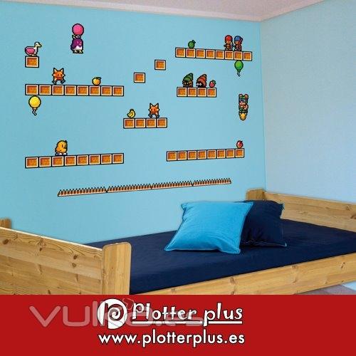 Vinilos de pared decorativos en Plotterplus para dar un toque divertido a tu hogar
