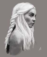 Ilustracion-concept del personaje khaleesi juego de tronos