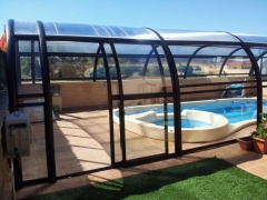 Cubiertas de piscina, transparente fija