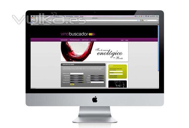 Diseño web para vinobuscador.