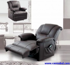 Sillon relax galant o tapizado en piel sintetica o bastidor metalico de acero con mecanismo de des