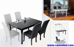 Mesa comedor venecia. o mesa comedor extensible 140 - 200 cm. o estructura lacada en alto brillo. o