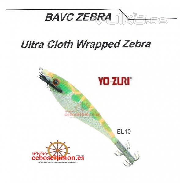 www.ceboseltimon.es - Seuelo Yo Zury Ultra Cloth Wrapped Zebra 75mm - EL08