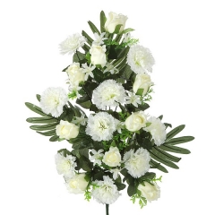 Todos los santos ramo artificial flores rosas blancas con claveles en la llimona home