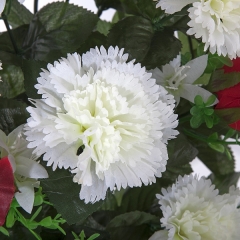 Todos los santos ramo artificial flores rosas rojas con claveles en la llimona home (2)