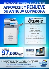 Oferta exclusiva make a print, consigue tu copiadora a3 desde 97 euros al mes