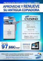 Oferta exclusiva Make a Print, consigue tu copiadora A3 desde 97 euros al mes