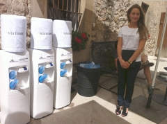 Vending pons fuentes de agua en evento reco