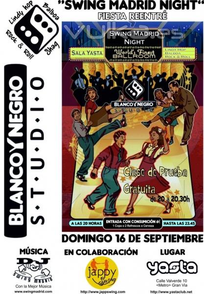 Fiesta de inaguracin del nuevo curso de Blanco y Negro Studio. Crazy Swing, Balboa in Madrid.