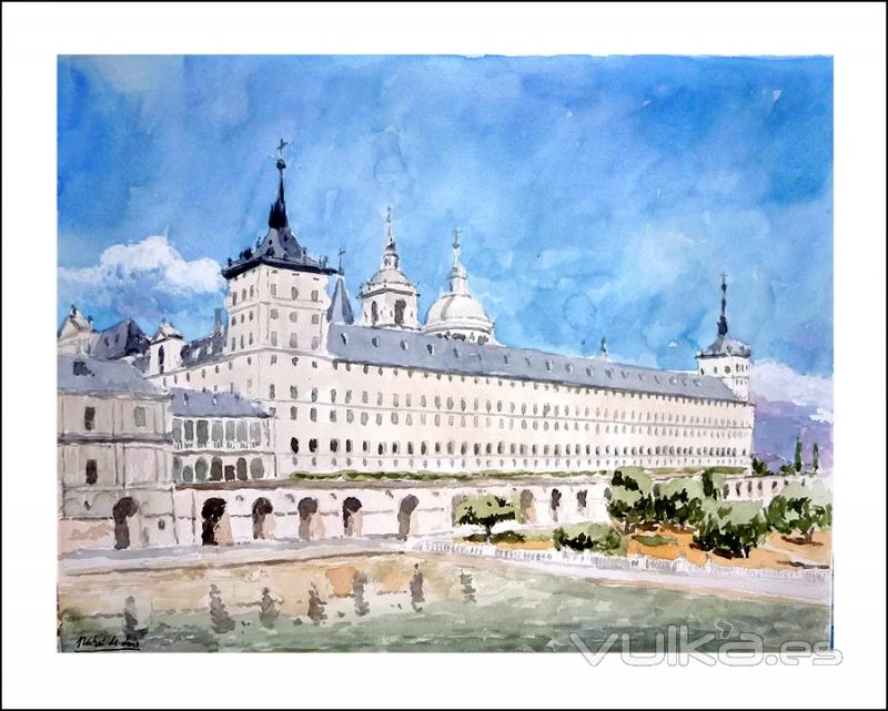 Acuarela de San Lorenzo del Escorial