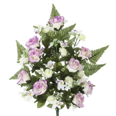 Todos los santos. ramo artificial flores rosas lilas y orquideas pequeas 65 en la llimona home
