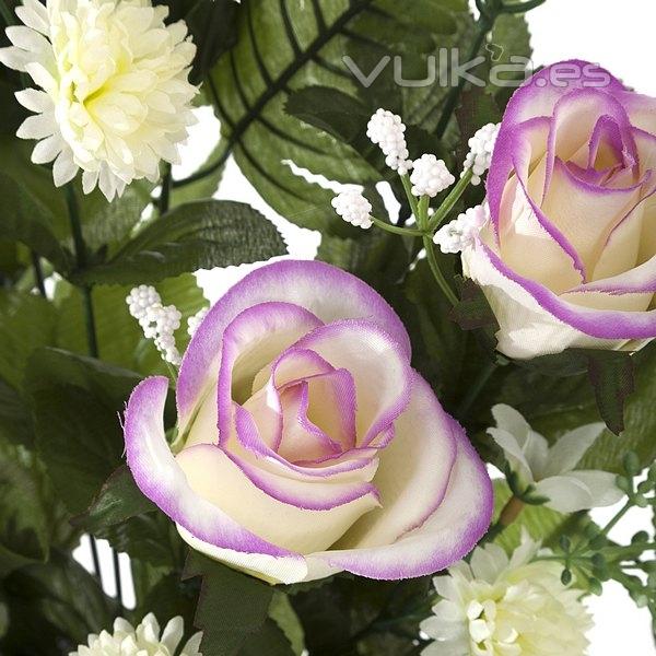 Todos los Santos. Ramo artificial flores rosas lilas y orquideas pequeas 65 en La Llimona home (2)