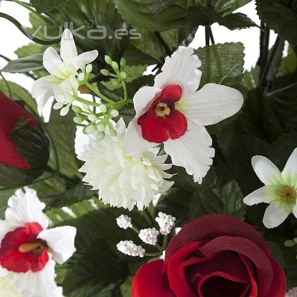Todos los Santos. Ramo artificial flores rosas rojas y orquideas pequeas 65 en La Llimona home (1)