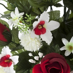 Todos los santos. ramo artificial flores rosas rojas y orquideas pequeas 65 en la llimona home (1)