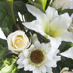 Todos los santos. ramo artificial flores tiger lily blanca con gerberas y calas en la llimona home 2