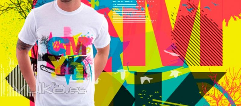 Estampacin camisetas mediante serigrafa o vinilo textil.