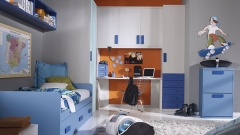 Habitacion juvenil en colores azules del catalogo whynot 12