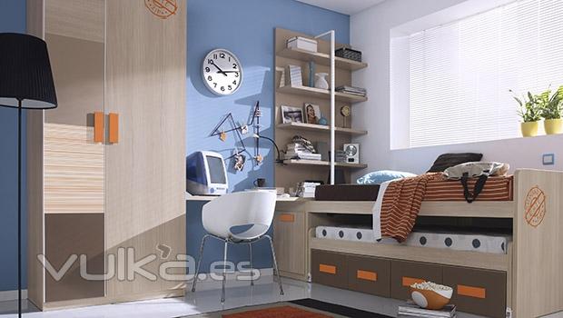 Cama compacto con dos camas y cajones del catalogo de muebles juveniles Whynot 12