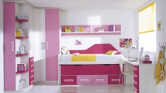 Muebles juveniles con colores rosa
