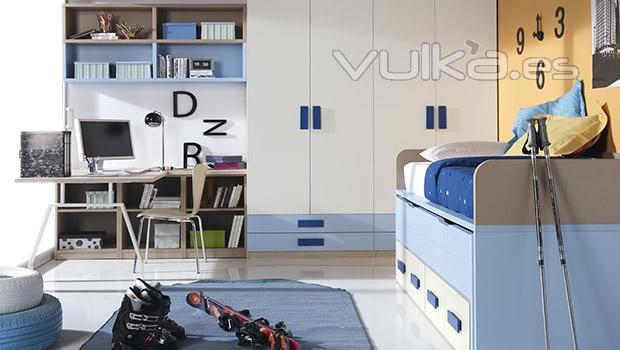 Mueble juvenil en color azul celeste del catalogo Why not 12