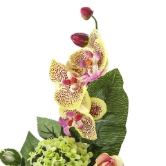 Ramos artificiales ramo artificial flores orquideas rosas con lilium y rosa en la llimona home (2)