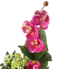 Ramos artificiales ramo artificial flores orquideas fucsias con lilium y rosa en la llimona home 2