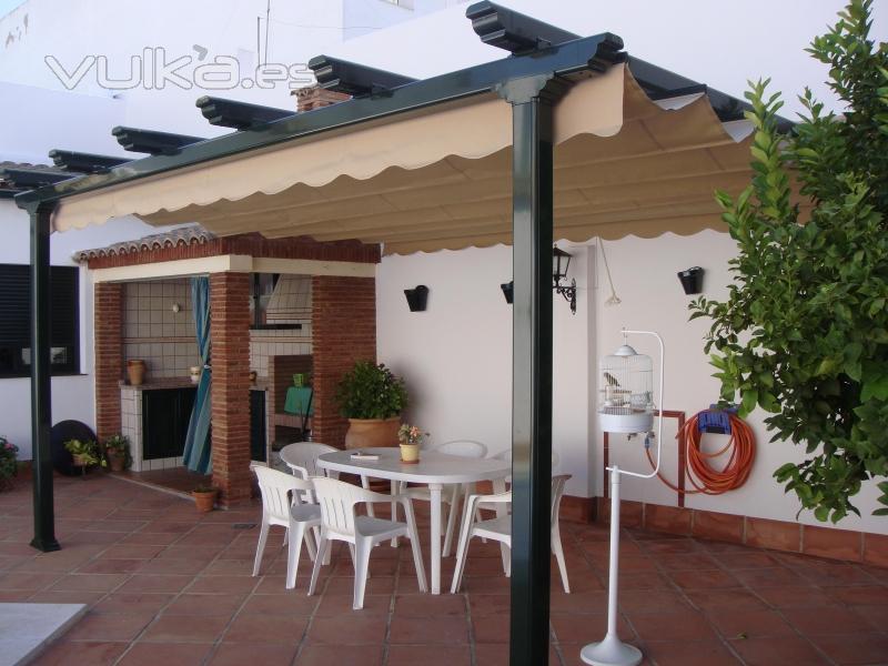 Kit Pergola de aluminio con toldo corredera