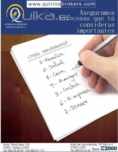 QUIRINO BROKERS - Aseguramos las cosas que t consideras importantes.