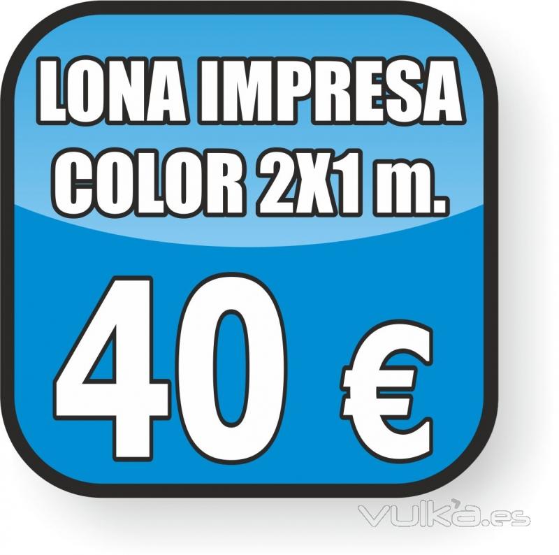 Impresin lona color 2x1 m. Oferta