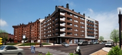 Infografia edificio viviendas gijon _ construcciones  angoca