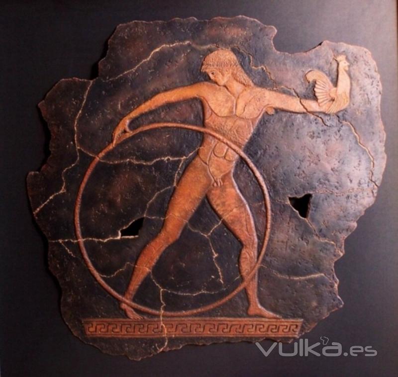 Atleta Vencedor. relieve inspirado en una nfora griega. 65x62x4 cm.