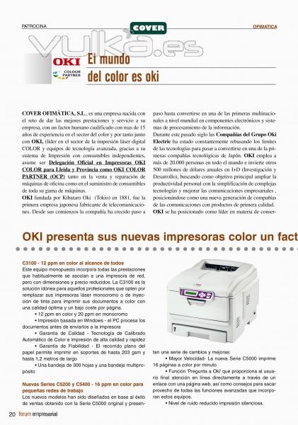 Impressores ---  O K I ---   a   Lleida.  Impresoras COLOR -- Copiadoras 973 21.16.74