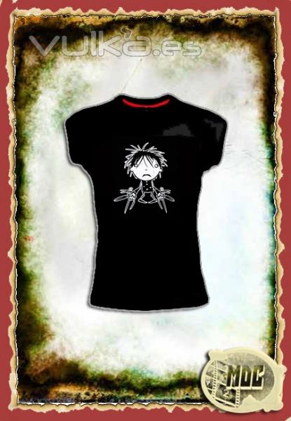 Camiseta (Chica) Eduardo Manostijeras Tim Burton 100% algodón