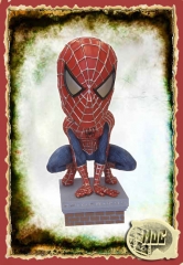 Figura Spiderman, Extreme Head Knockers. Muñeco de resina movil. presentacion caja. Tamaño:. 22 cms