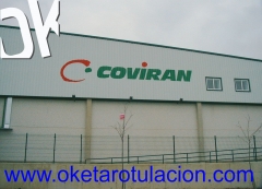 Coviran- rotulacion fachada letras de vinilo