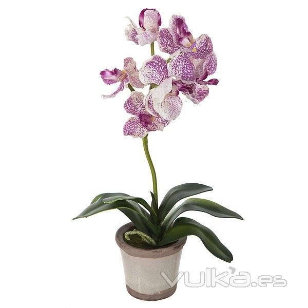 Plantas artificiales con flores. Planta flores orquideas artificiales vanda lila 33 en La Llimona