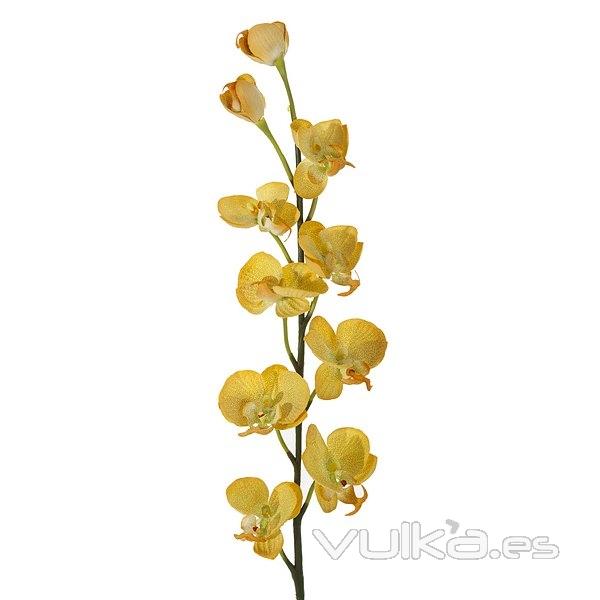 Flores artificiales. Rama flores orquideas artificiales pequeas amarillas hojas en La Llimona home