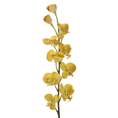Flores artificiales rama flores orquideas artificiales pequenas amarillas hojas en la llimona home