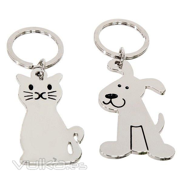 Gifts. Llavero doble perro y gato sentados en La Llimona home (1)