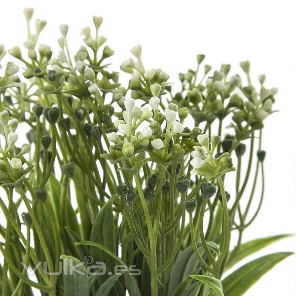 Plantas artificiales con flores. Planta flores eucalipto artificial bayas blancas en La Llimona home