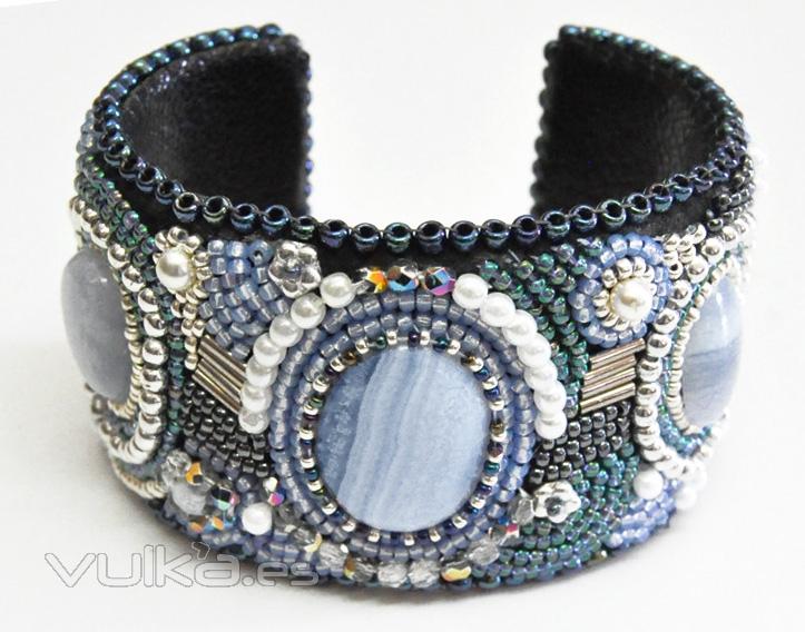 Pulsera con Agata Azul