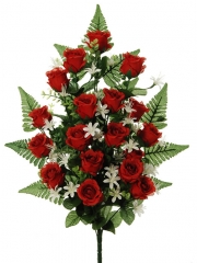 Flores artificiales santos ramo flores artificiales capullos rosas rojo oasisdecorcom