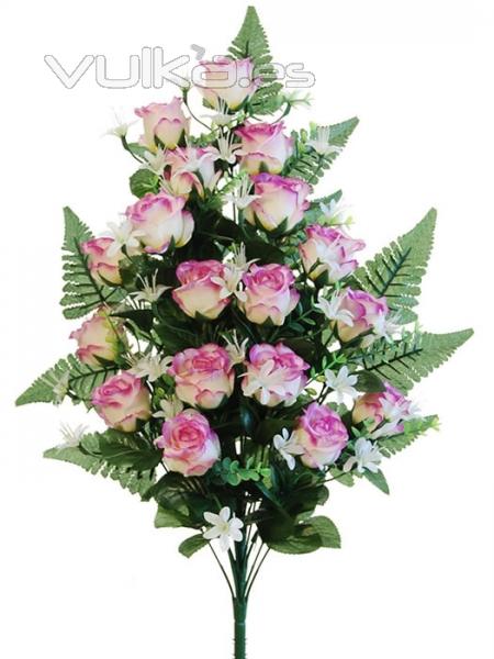 Flores artificiales santos Ramo flores artificiales capullos rosas rosa oasisdecor.com